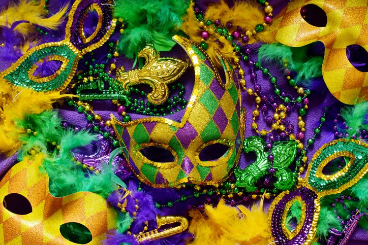 <p>In 1872, a group of businessmen invented a King of Carnival, Rex, to preside over the first daytime parade. To honor the visiting Russian Grand Duke Alexis Romanoff, the businessmen introduced Romanoff's family colors of purple, green and gold as Carnival's official colors. Purple stands for justice; gold for power; and green for faith. </p>