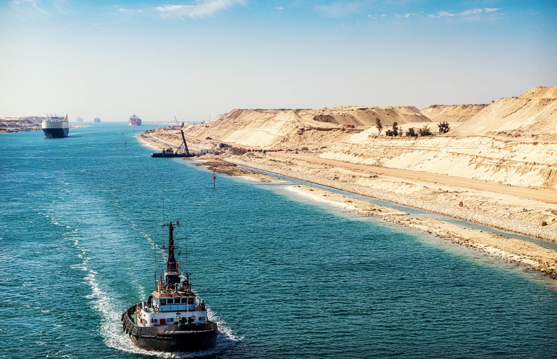 Known as the first canal to directly link the Mediterranean Sea to the Red Sea, Egypt’s iconic waterway dates back to the 19th century. First opened in 1869, the incredible canal took almost 10 years to build, acting as a border between the continents of Africa and Asia. Measuring roughly 120 miles (193km) long, the Suez Canal provides the shortest maritime route between Europe and the lands lying around the Indian Ocean and western Pacific Ocean.