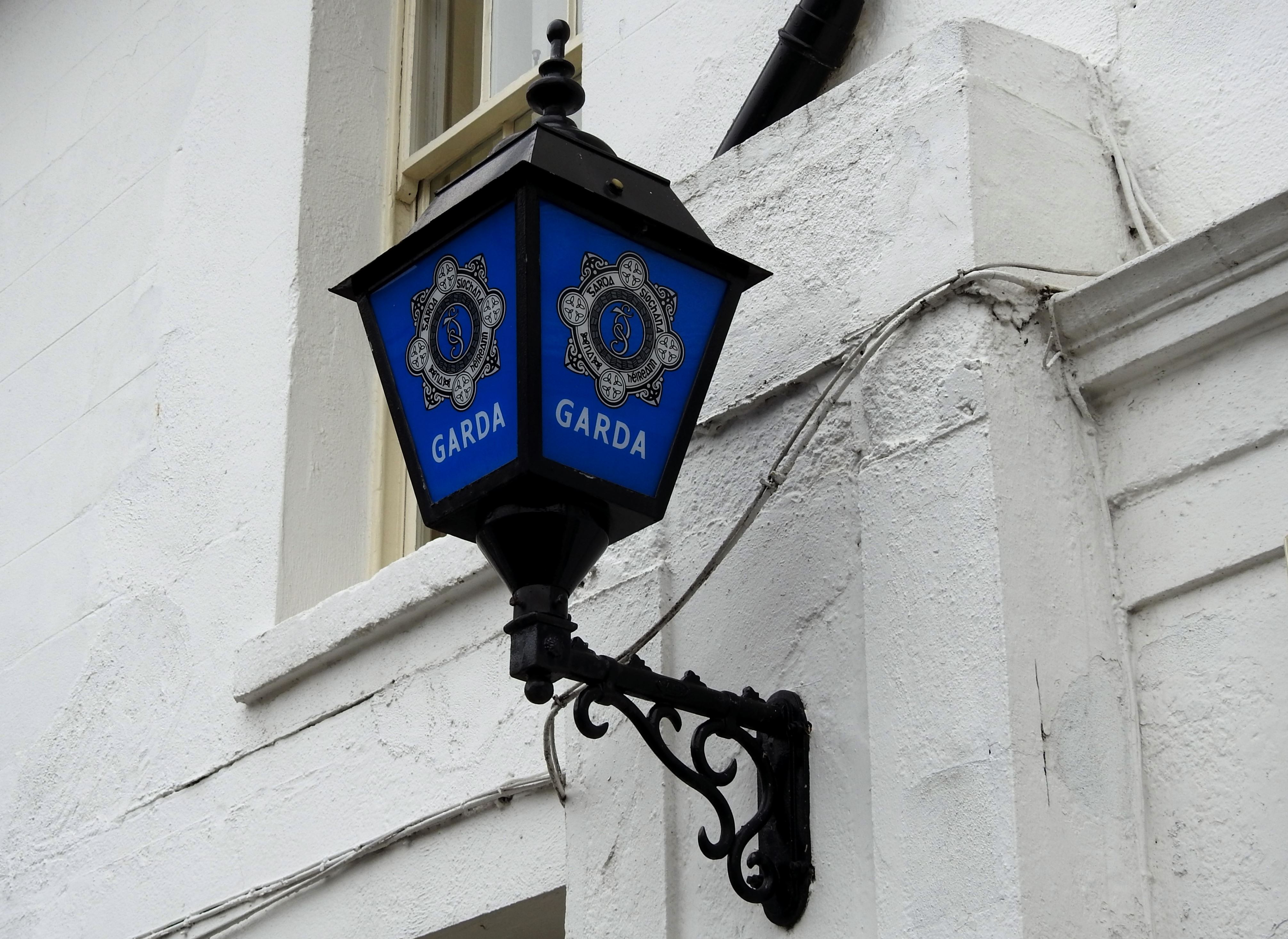 Police lantern sign - stock photo