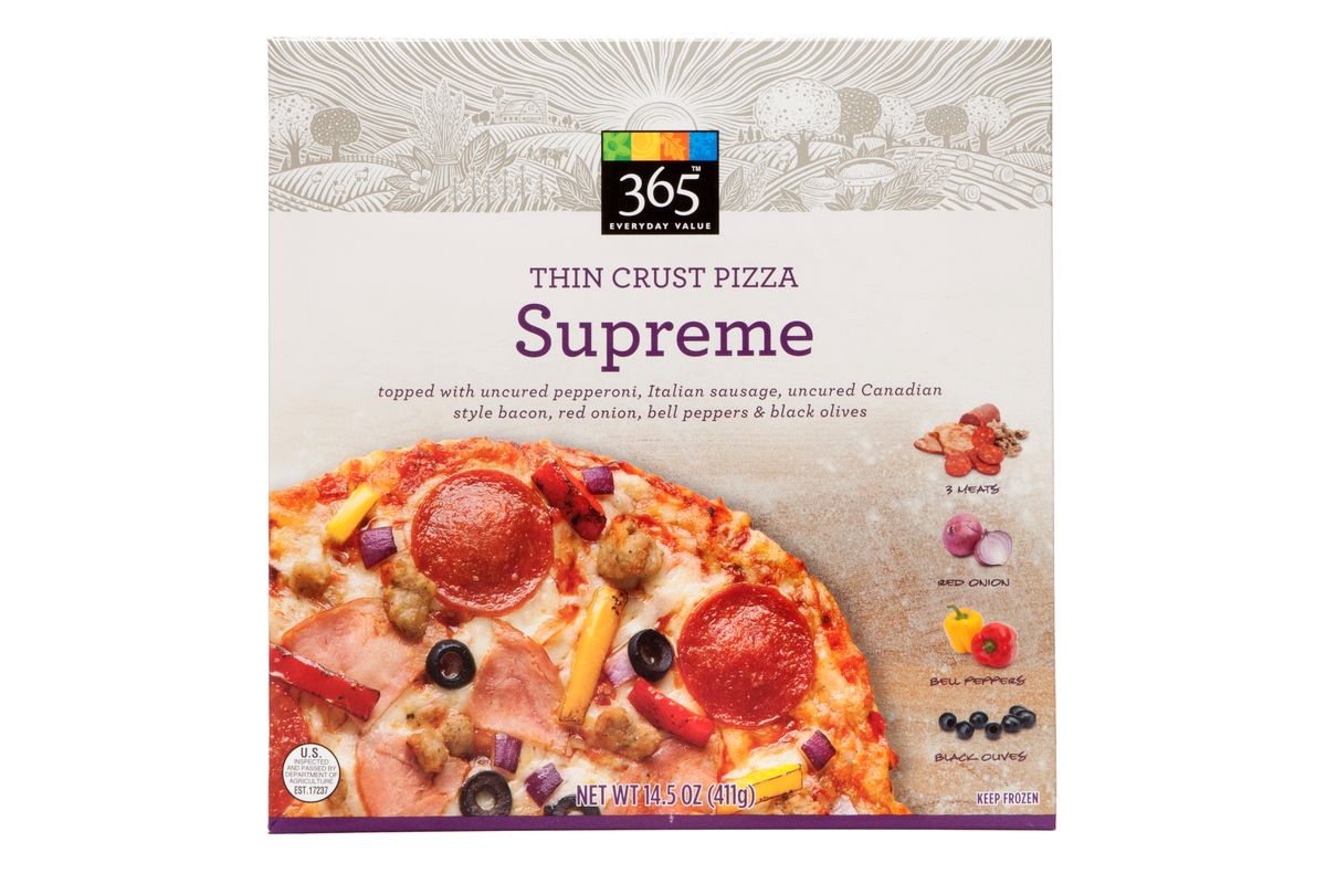 <p>Like its pepperoni counterpart, this Whole Foods supreme was not a stunner. According to one taster, the toppings were nice and fresh, but the pie as a whole needed more flavor."It's nothing to write home about," another said. It's OK though,'cause <a href="https://www.delish.com/food/g22559891/things-to-buy-at-whole-foods/">Whole Foods shouldn't be your go-to stop for pizza anyway</a>>>>P. </p>