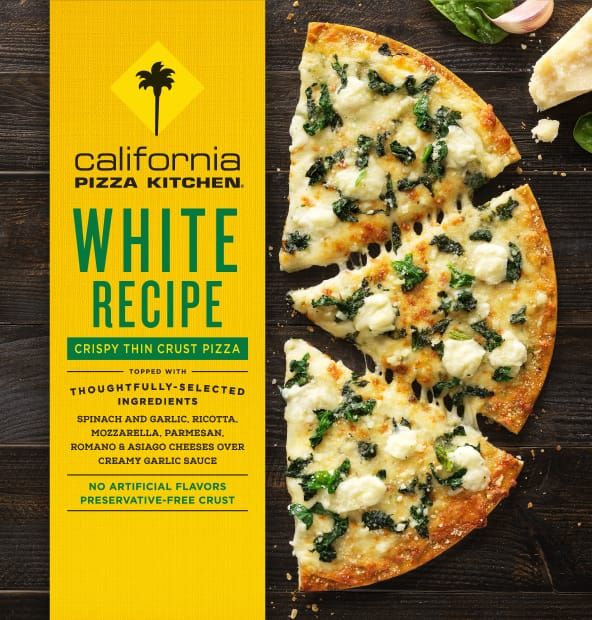 <p>One of our tasters described this pie as"light and slightly tangy," which is spot-on. This thin (again, in a flatbread-esque style) pizza has a slight Alfredo sauce taste that takes it a little further than your basic white pizza—and even further than your average frozen pizza. </p><p><strong><a class="body-btn-link" href="https://www.target.com/p/california-pizza-kitchen-crispy-thin-crust-white-frozen-pizza-12/-/A-13429192">BUY NOW</a><em> $7, California Pizza Kitchen White Pizza, target.com</em></strong></p>