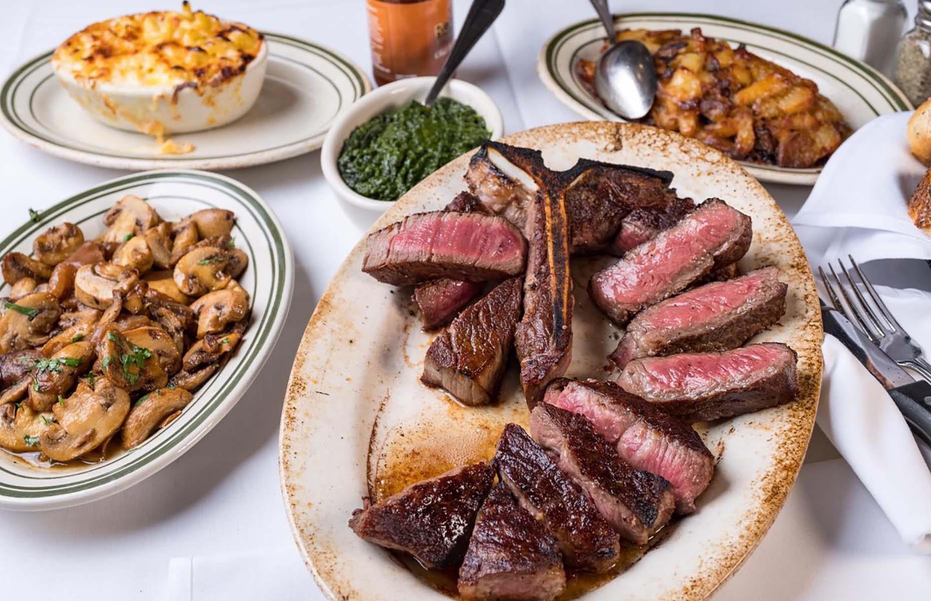 <p><a href="https://www.roccosteakhouse.com/">This exclusive steakhouse</a> is normally a treat to visit and food here is classic and faultlessly executed. Though on the pricey side, you can get first-rate porterhouse, rib-eye, sirloin, bone-in filet mignon and tomahawk steaks, all perfectly cooked and with tremendous flavor. <a href="https://www.yelp.com/biz/rocco-steakhouse-new-york">Customers also praise</a> the crab cakes on the appetizers menu (you'll also find lobster cocktail and sizzling Canadian bacon), while creamed spinach, mac 'n' cheese and jumbo baked potato are among the best sides to order.</p>