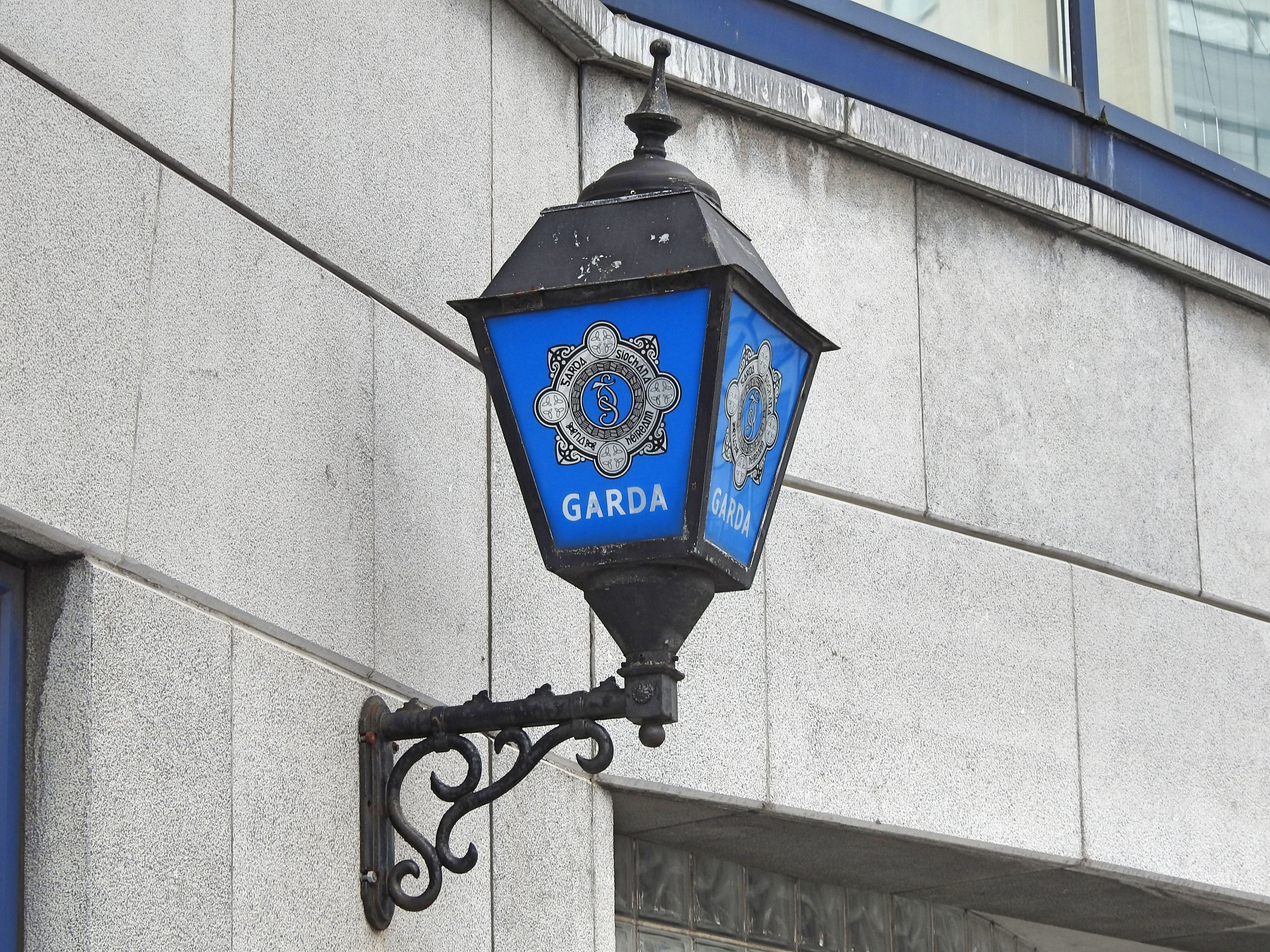 Garda sign lamp - stock photo