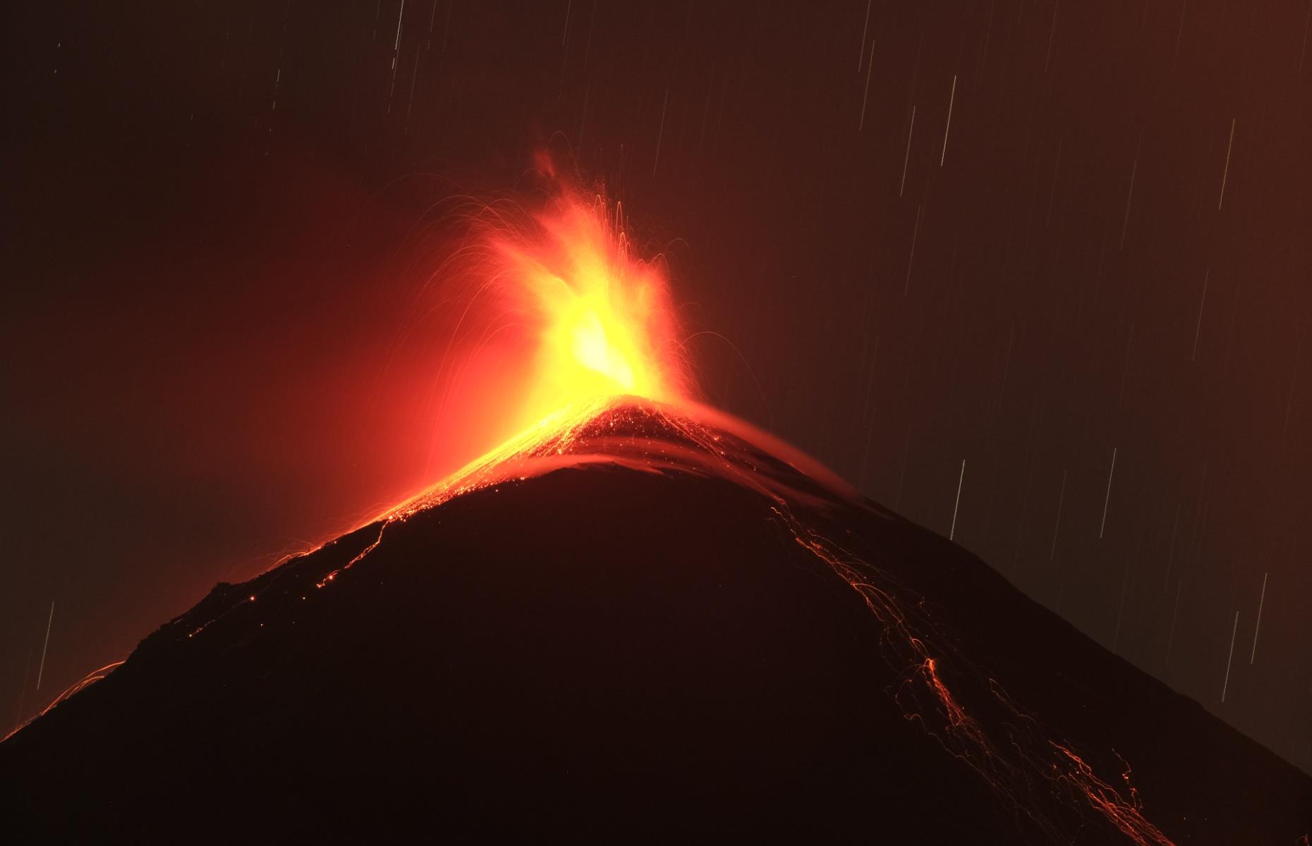 The Guatemalan giant began to eject pillars of ash into the air on 4 March 2021, continuing to erupt the following day. Its eruptions are strombolian, which means the blasts themselves are relatively tame, but they throw out bombs of lava and burning cinders. Pacaya also had a strong blast in 2010, which killed three people.
