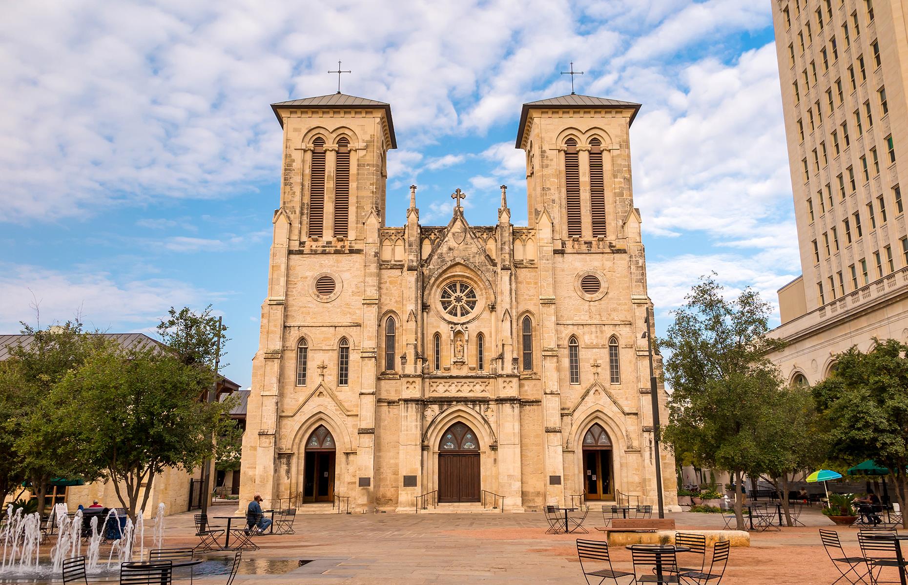 <p>Home to the oldest continuously functioning religious community in the state of Texas, <a href="https://sfcathedral.org/">San Fernando Cathedral</a> has been at the center of San Antonio's religious life since its inception in 1731. Occupying a unique position in the state's history, the cathedral today welcomes more than 5,000 participants at weekend Masses every week. It's also famous for <a href="https://www.visitsanantonio.com/san-antonio-the-saga/">San Antonio | The Saga</a> – a light show depicting the history of San Antonio projected onto the façade of the cathedral every Tuesday, Friday, Saturday and Sunday.</p>