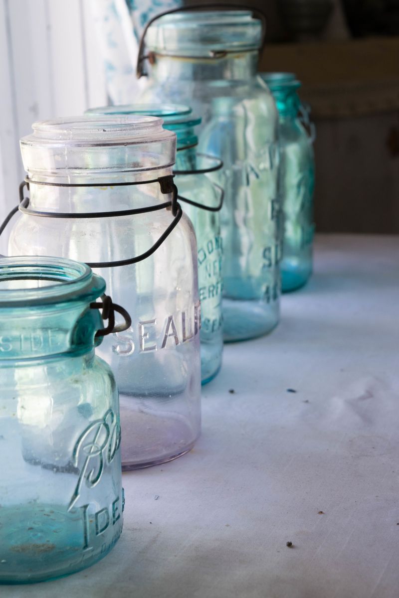 <p>Invented in 1858 by John Landis Mason, these handy glass jars with the airtight seals were first used for canning. Nowadays the rarest kinds, like those stamped with an upside-down logo that were used as dispensers, could<a href="https://www.littlethings.com/valuing-mason-jars/4"> sell for around $1,000.</a></p>