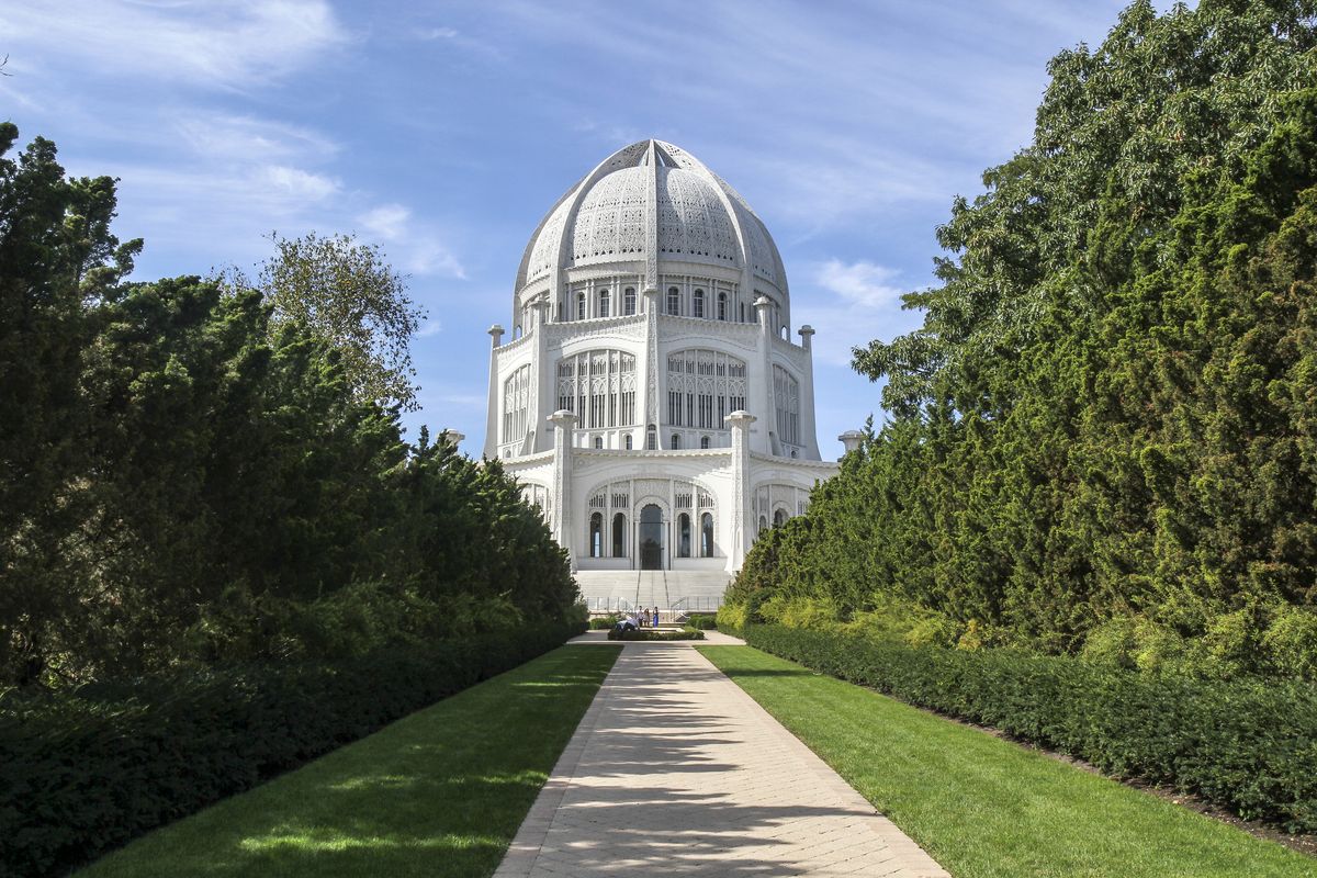 <p>The <a href="https://www.bahai.us/bahai-temple">Bahá'í House of Worship</a><a href="https://www.bahai.us/bahai-temple"> House of Worship</a> in Wilmette, Illinois, is the oldest of the seven Bahá'í<span> temples that exist around the world today. With nine sides, a massive dome and a beautiful garden, the temple serves as a house of worship for believers in the Bahá'í<span> faith, which was <a href="https://www.bahai.us/founders">founded in Iran</a> in the mid-1800s.</span></span></p>
