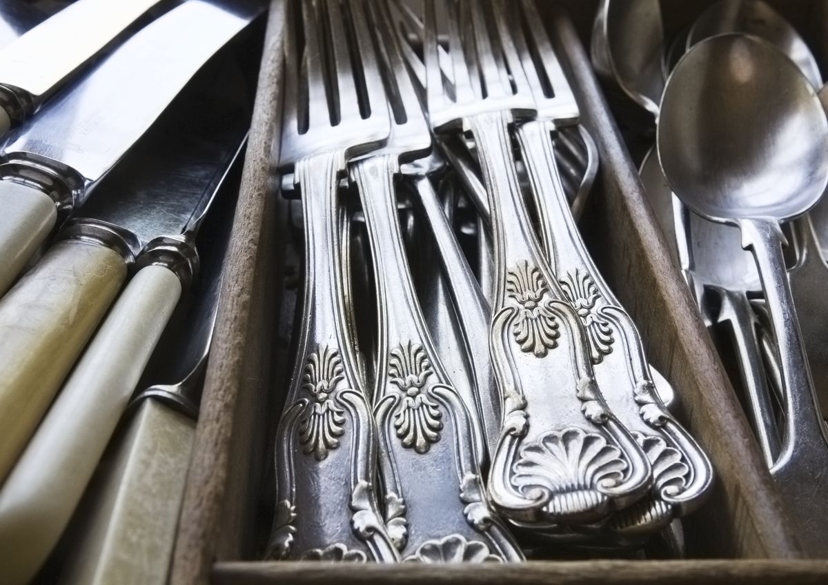 <p>We've all heard the rumors that millennials' rejection of material goods has erased the value of things like sterling silver flatware. But antique silver can still command thousands of dollars on <a href="https://go.redirectingat.com?id=74968X1553576&url=https%3A%2F%2Fwww.ebay.com%2Fsch%2Fi.html%3F_from%3DR40%26_nkw%3Dsilver%2Bflatware%26_sacat%3D131608%26_sop%3D16&sref=https%3A%2F%2Fwww.bestproducts.com%2Flifestyle%2Fg35989192%2Fgarage-sale-items-antiques-worth%2F">eBay</a>, so it remains a potentially valuable garage store find.</p>