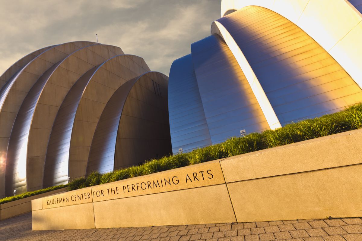 <p>Directly across the state from St. Louis's gleaming Gateway Arch is the equally stunning <a href="http://www.kauffmancenter.org/">Kauffman Center for the Performing Arts</a>, located in the heart of downtown Kansas City. The 285,000-square-foot building, which was designed by architect Moshe Safdie and opened in 2011, regularly hosts operas and performances by the Kansas City Ballet and Kansas City Symphony.</p>
