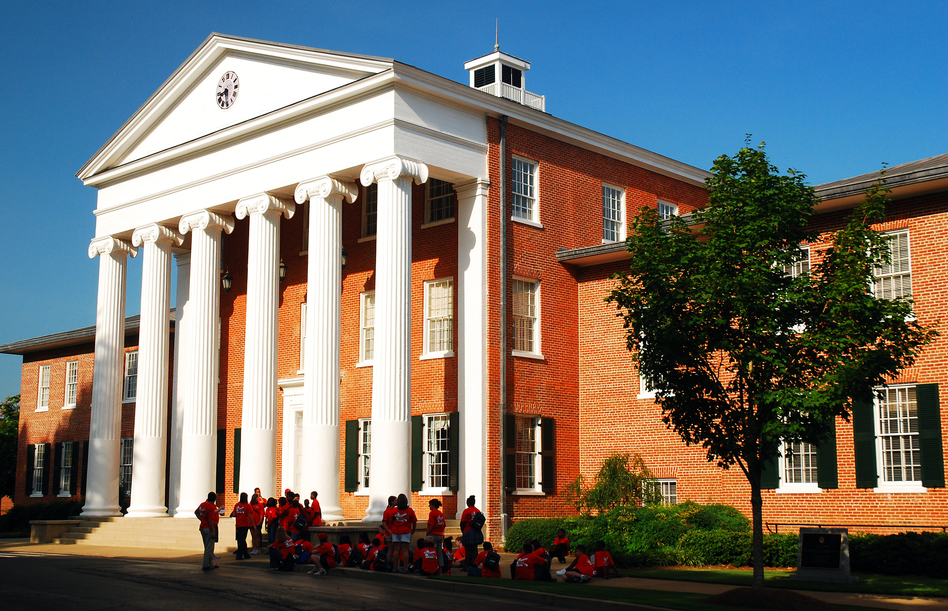 <p>The <a href="https://olemiss.edu/" rel="noreferrer noopener">University of Mississippi</a>’s campus in Oxford is a true beauty, with elm, oak, and magnolia trees surrounding its stately buildings, including the Greek Revival–style Lyceum, built in 1848.</p>