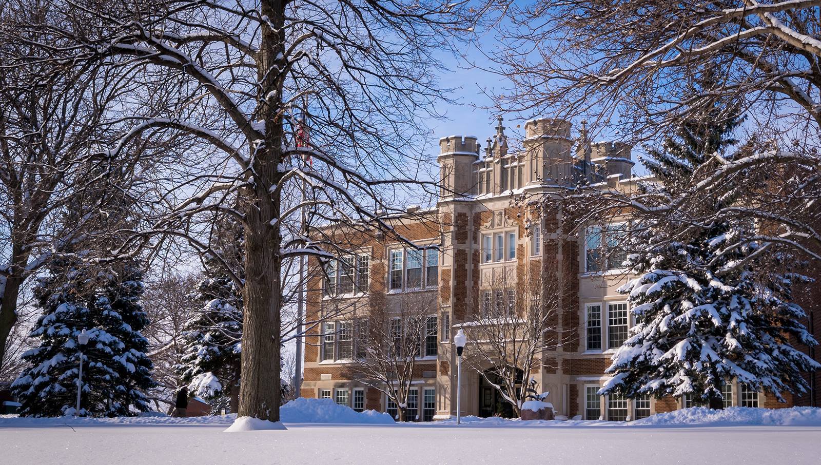 <p>South Dakota’s <a href="http://www.augie.edu/" rel="noreferrer noopener">Augustana University</a>, a small liberal arts college, is home to elegant brick and stone buildings and the charming Beaver Creek Lutheran Church.</p><p><a href="https://www.facebook.com/AugustanaSD/photos/a.10150606856121219/10156235605086219" rel="noreferrer noopener">See photo on Facebook</a></p>