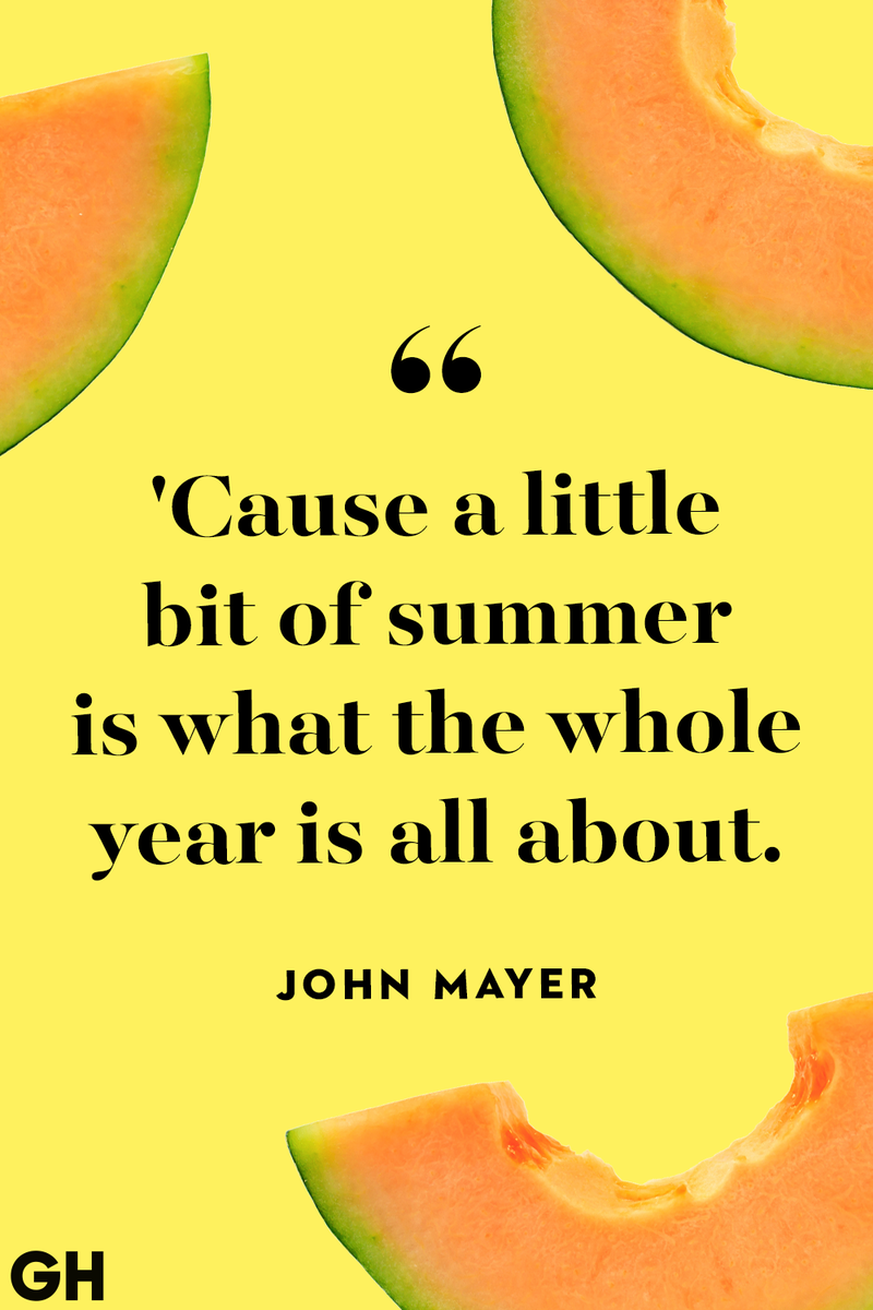 <p>'Cause a little bit of summer is what the whole year is all about.</p>