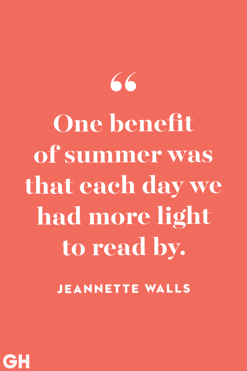 <p>One benefit of summer was that each day we had more light to read by.</p>