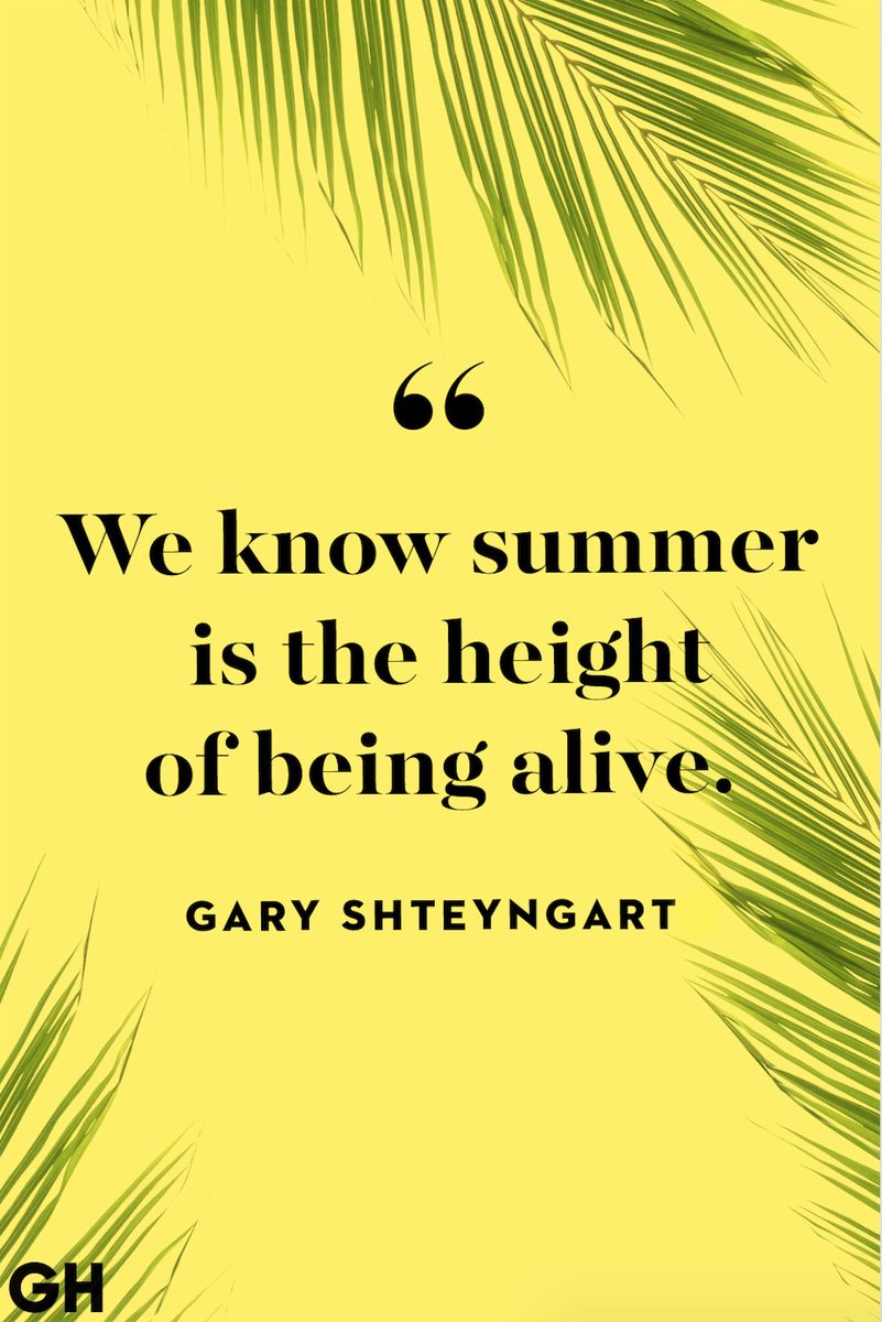 <p>“We know summer is the height of of being alive.”</p>