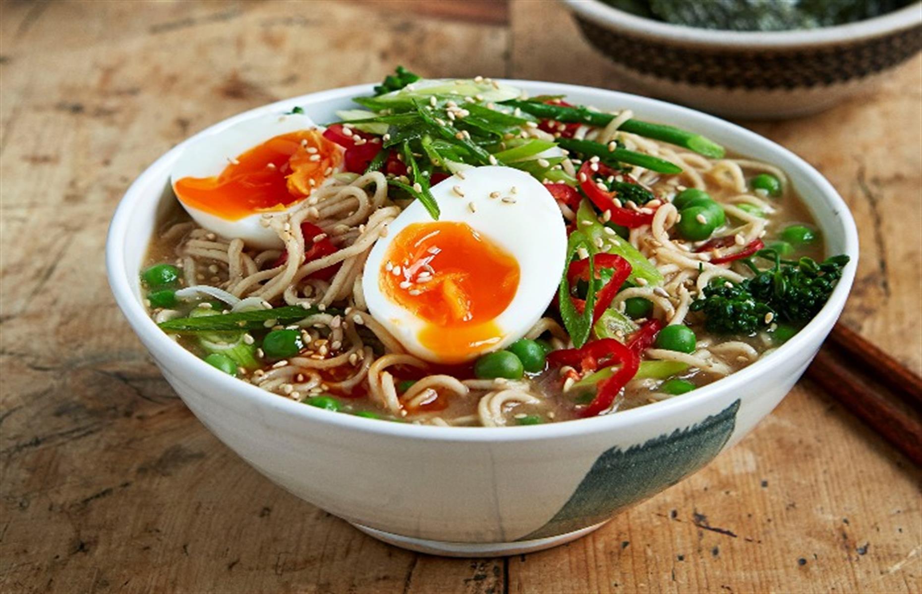 <p>Instant (or quick-cook) ramen noodles make a fast, hearty meal worthy of any noodle bar. This particular recipe uses frozen peas, but you can just throw in whichever vegetables you have to hand. A nourishing dinner will be on the table in just 15 minutes.</p>  <p><a href="https://www.lovefood.com/recipes/71836/miso-ramen-recipe"><strong>Get the recipe for miso ramen here</strong></a></p>  <p><strong><a href="http://bit.ly/39PqzTB">Love this? Follow our Pinterest page for more recipe inspiration</a></strong></p>