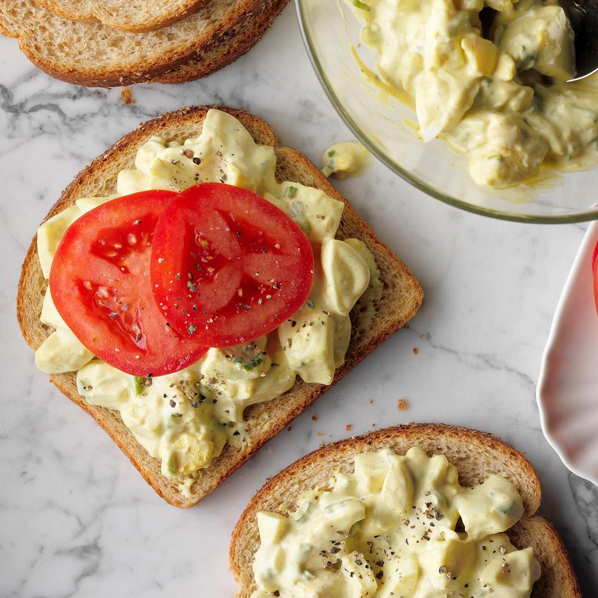 <p>A curry kick gives this egg salad big appeal. We love it when the weather gets warm. —Joyce McDowell, West Union, Ohio</p> <div class="listicle-page__buttons"> <div class="listicle-page__cta-button"><a href='https://www.tasteofhome.com/recipes/curried-egg-salad/'>Get Recipe</a></div> </div>