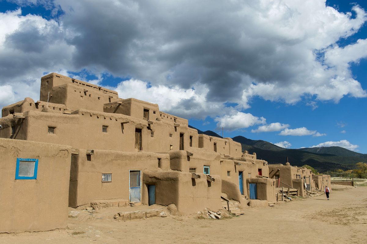 <p>Experts estimate that the main part of the <a href="http://taospueblo.com/home/">Taos Pueblo</a> in Taos, New Mexico was built between 1000 and 1450 A.D. Today, it's considered to be the oldest continuously inhabited community in America.</p>