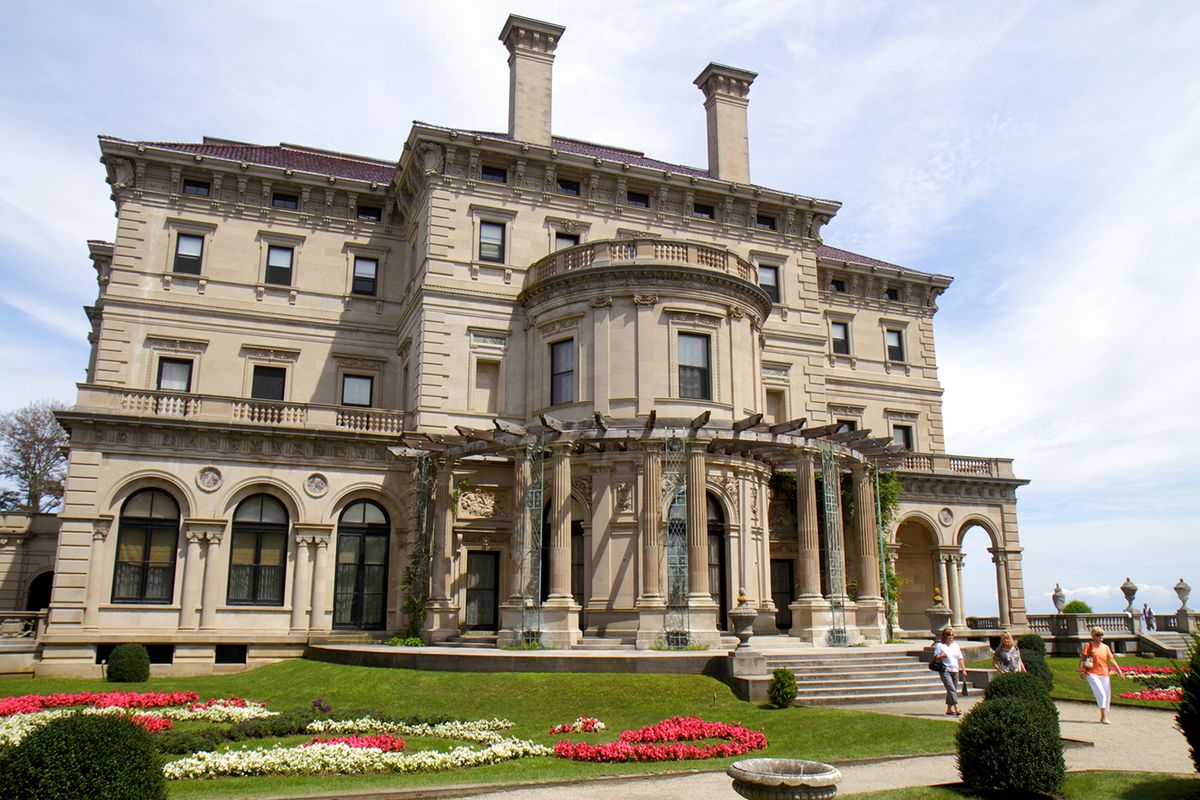 <p>Mansions don't come much grander than <a href="http://www.newportmansions.org">The Breakers</a> in Newport, Rhode Island. Built as a summer"cottage" for the Vanderbilt family in 1895, the ornate building's designed was inspired by 16th-century Italian palaces.</p>
