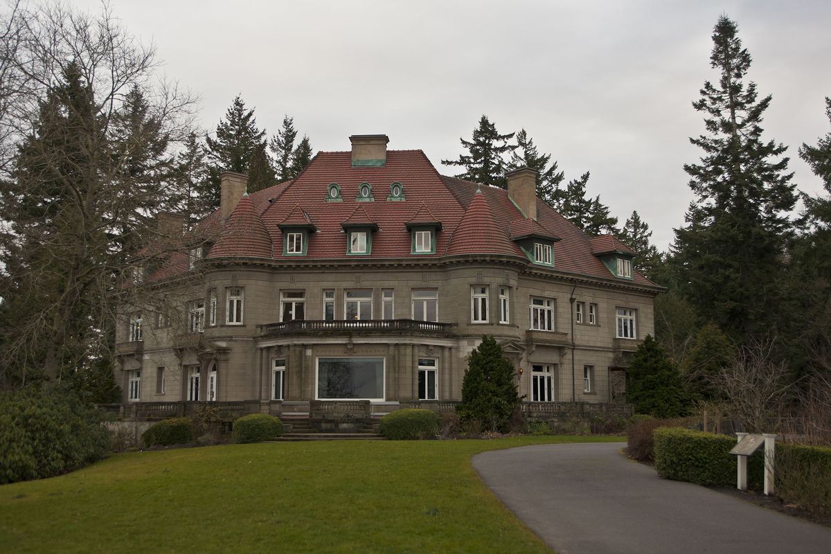 <p>Featuring an eclectic mix of architecture styles, the 46-room <a href="http://pittockmansion.org">Pittock Mansion</a> in Portland, Oregon was built in 1909 as a private home for Henry Pittock, the publisher of <em>The Oregonian. </em>Today, the Pittock Mansion Society operates the estate as a museum.</p>