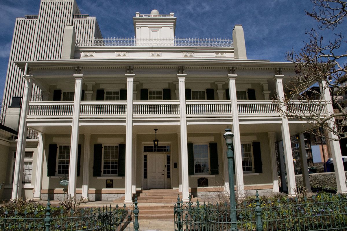 <p>Built in 1854, the <a href="https://www.templesquare.com">Beehive House</a> in Salt Lake City, Utah was once the home of Brigham Young. </p>