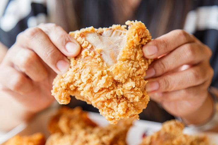 <p>In 2018, <a href="https://swirled.com/fried-chicken-statistics/">16% of Americans</a> out of 1,000 surveyed said they’d marry fried chicken if they could.</p>