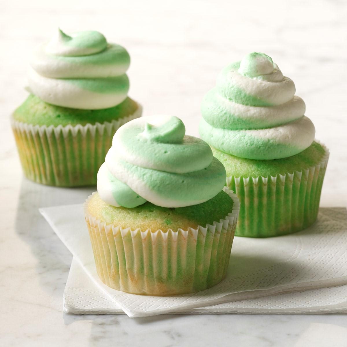 <p>We use creme de menthe, a liqueur that means “mint cream” in French, to add a cool touch to these impressive mascarpone-frosted cupcakes. —Keri Whitney, Castro Valley, California </p> <div class="listicle-page__buttons"> <div class="listicle-page__cta-button"><a href='https://www.tasteofhome.com/recipes/creme-de-menthe-cupcakes/'>Get Recipe</a></div> </div>