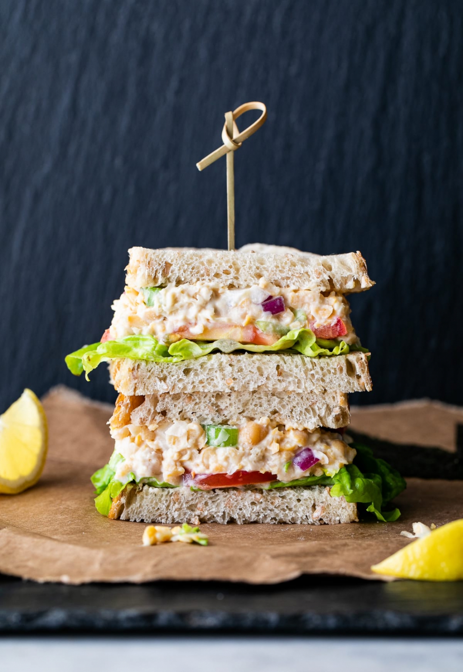 <p>This sneaky dish is disguised as a tuna sandwich—yet it's 100% vegan. With classic garnishes and creaminess, it boasts all the texture and flavors of your regular tuna-mayo combo. <a href="https://simple-veganista.com/chickpea-of-sea-salad-sandwic/" rel="noopener">Get the recipe here.</a></p>