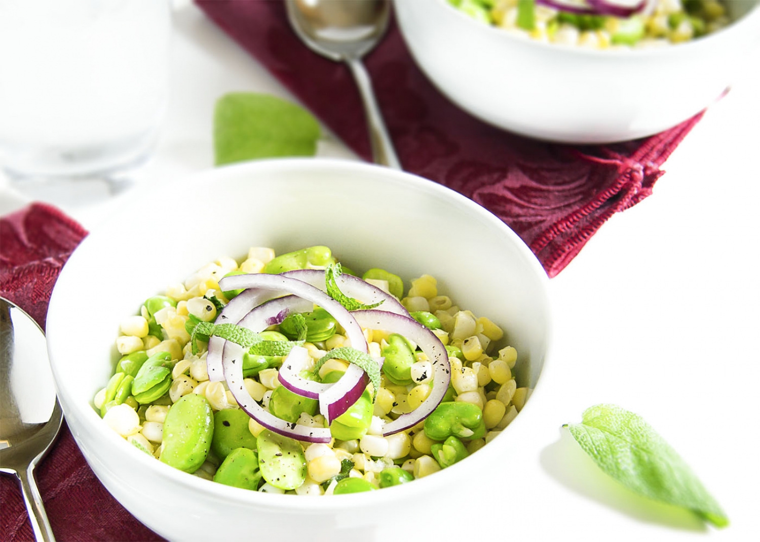 <p>Slightly nutty, slightly bitter and slightly sweet fava beans round out this crunchy corn salad that's perfect for warm weather gatherings or backyard dinners. Sage leaves add a lovely peppery finish, and you could even grill the corn beforehand for a smoky addition. <a href="https://www.justalittlebitofbacon.com/fresh-corn-fava-bean-salad/" rel="noopener">Get the recipe here.</a></p>