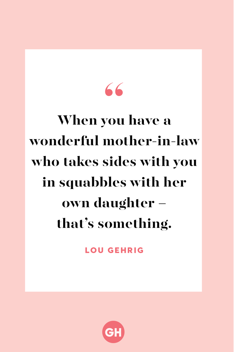 <p>When you have a wonderful mother-in-law who takes sides with you in squabbles with her own daughter – that’s something.</p>