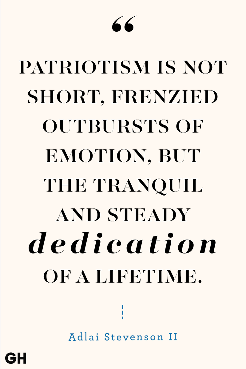 <p>Patriotism is not short, frenzied outbursts of emotion, but the tranquil and steady dedication of a lifetime.</p>