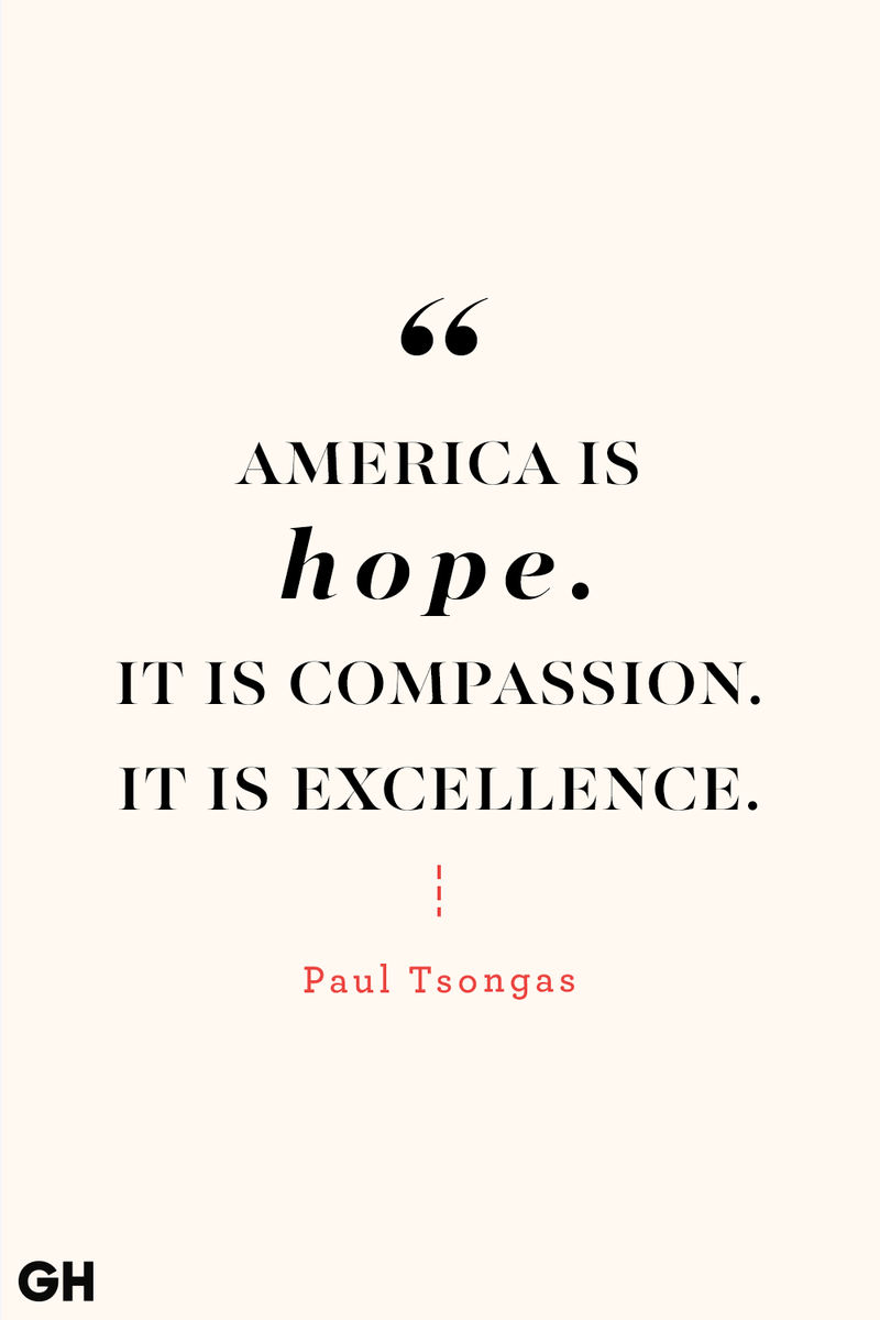 <p>America is hope. It is compassion. It is excellence. It is valor.</p>
