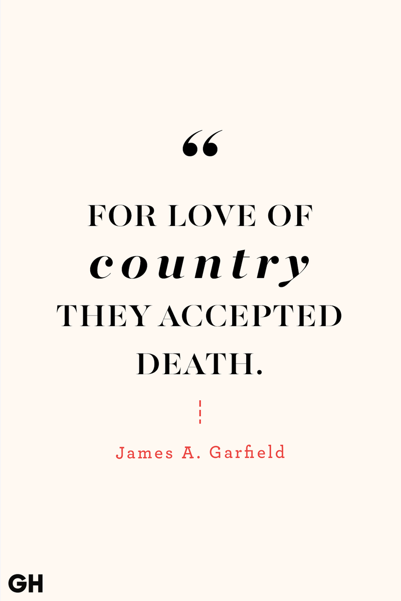 <p>For love of country they accepted death.</p>