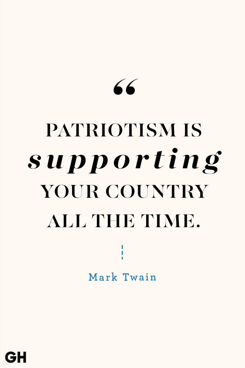<p>Patriotism is supporting your country all the time.</p>