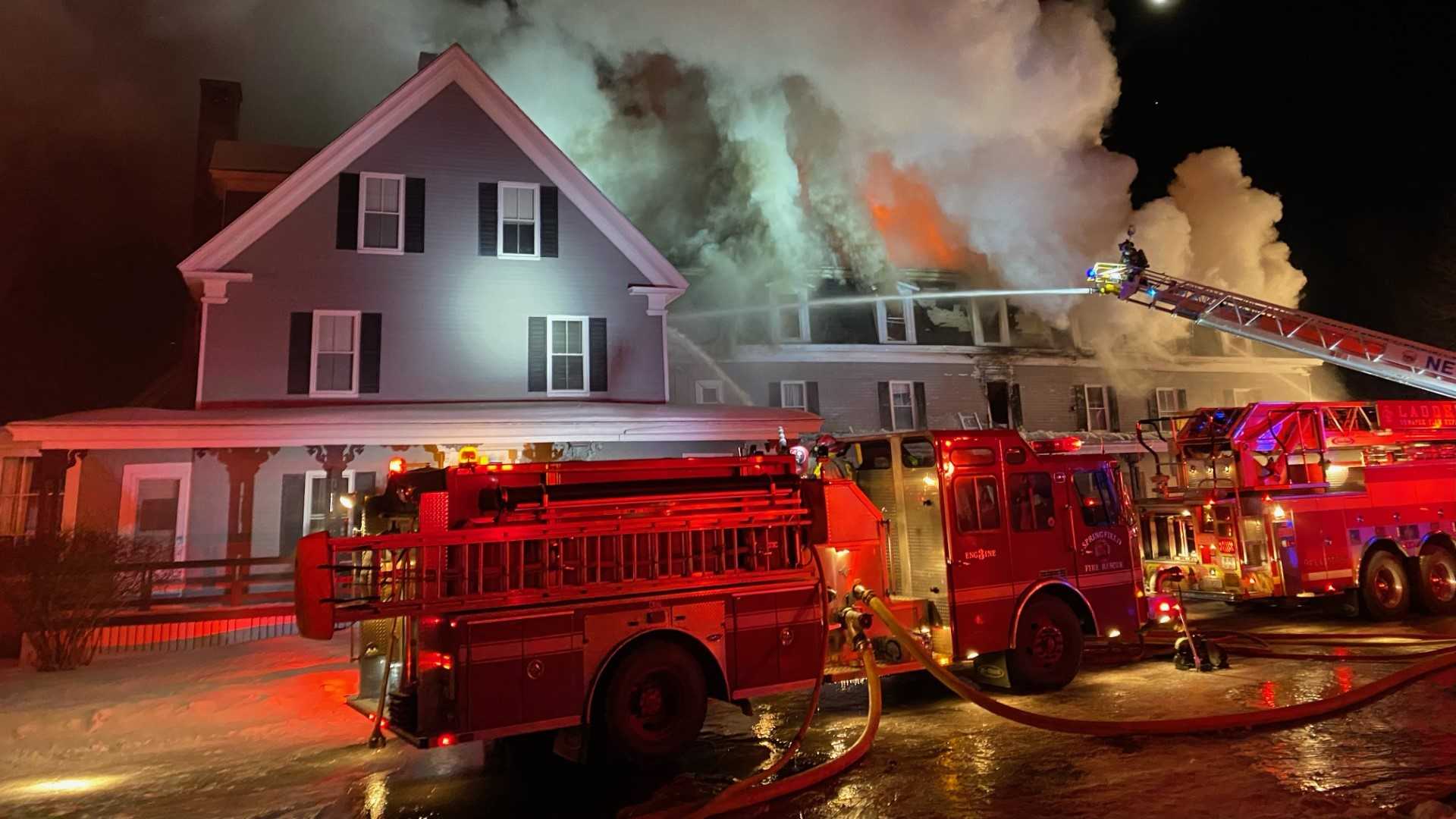 Firefighters Battle 4-alarm Building Fire In Sunapee