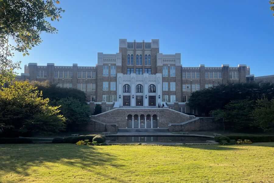 <p>When the current building was completed in 1927, it was the largest and most expensive high school in the country. However, Little Rock Central High School took on a more infamous reputation in 1957. That year nine black students (known as the Little Rock Nine) enrolled at Central High. President Eisenhower had to order the Arkansas National Guard to escort the students, who were still subjected to verbal and physical abuse by mobs, into the school.</p>  <p>Today, a welcome center is operated by the National Park Service where visitors can learn more about this important Civil Rights moment and can even tour the school grounds. It may have been a dark time in Little Rock's history, but it's important to remember.</p>
