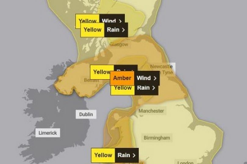 met office issues 'danger to life' weather warning with whole of uk covered