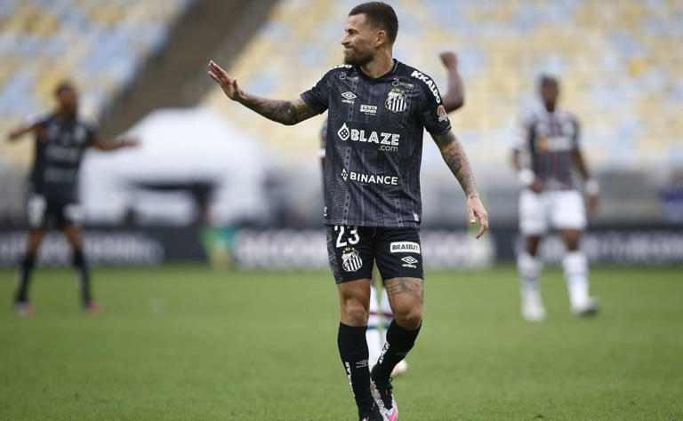 Lucas lima em ação pelo Santos. (Photo by Wagner Meier/Getty Images)