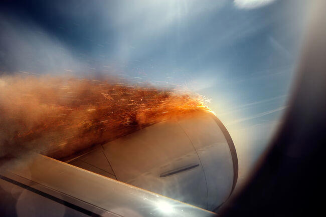 Fireball from plane's engine sparks grass fire during takeoff