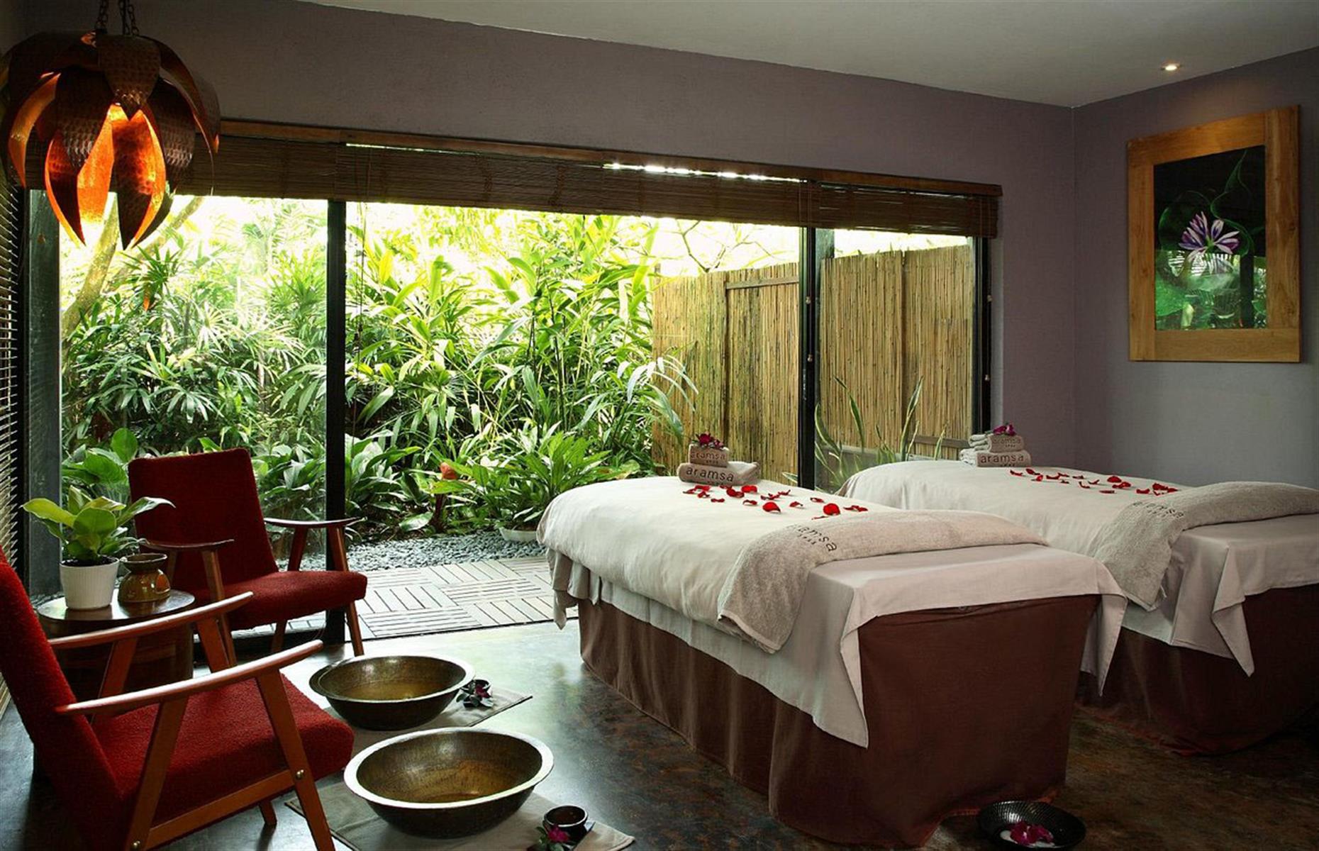 <p>Alongside the wonderful hustle and bustle that a trip to Singapore brings, you might want to take an afternoon to slow down and relish in some R&R – and Aramsa Spa, tucked away in the serene 62-acre Bishan-Ang Mo Kio Park, is the place. A holistic treatment at this award-winning spa will make you feel like a new person. The staff blend their own essential oils, which you can choose as part of a 60-minute Signature Massage. The spa has 13 therapy rooms surrounded by 30 different types of plants in the lush gardens. Beauty therapist Claira says: “Coming here is like a retreat in an overseas escape; it doesn’t feel like Singapore. Bringing the outside in creates a chance to relax away from the city.” After your treatment, sip on a freshly brewed ginger tea and take a moment to pause.</p>