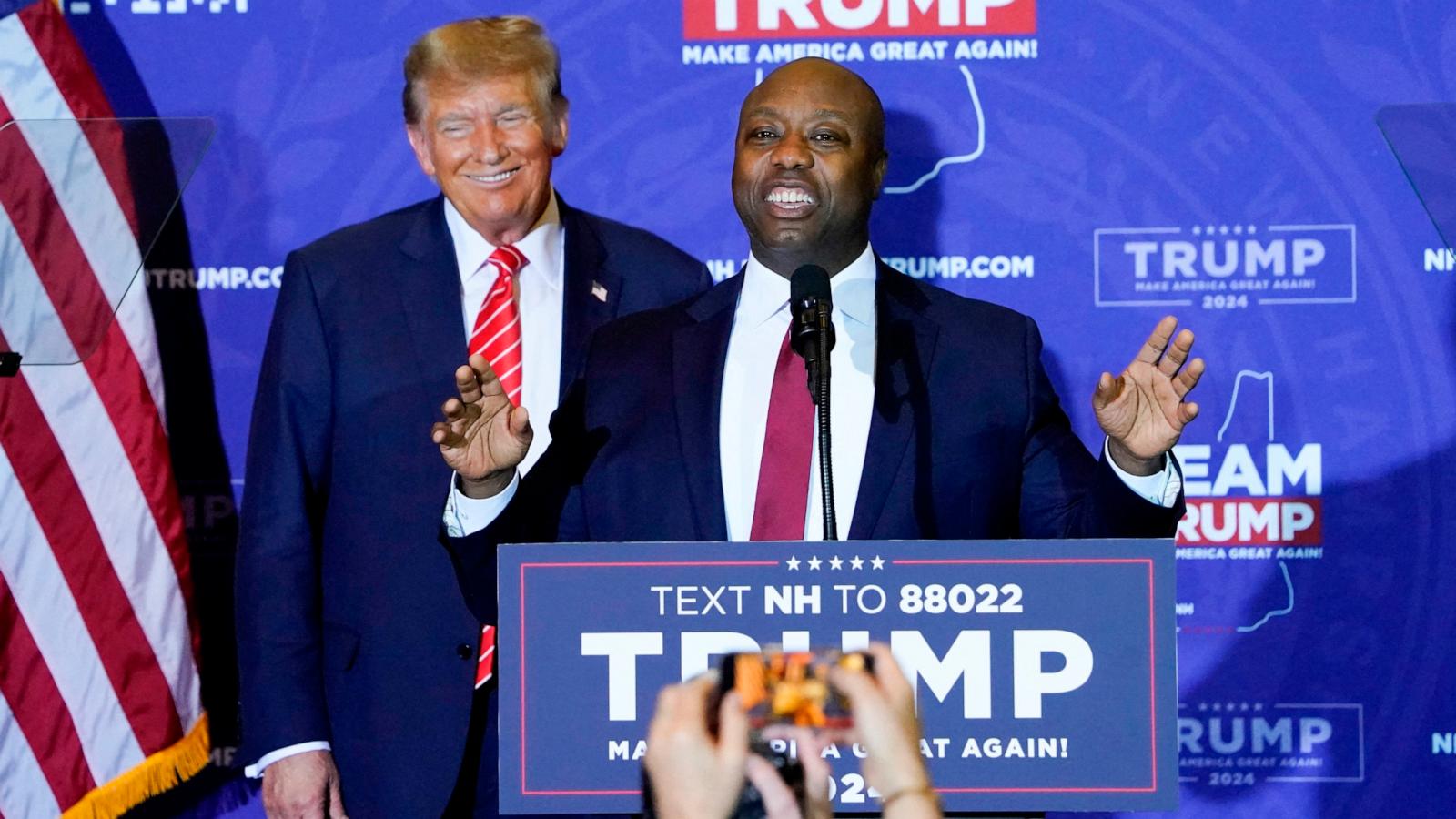 Sen. Tim Scott Endorses Donald Trump At New Hampshire Rally