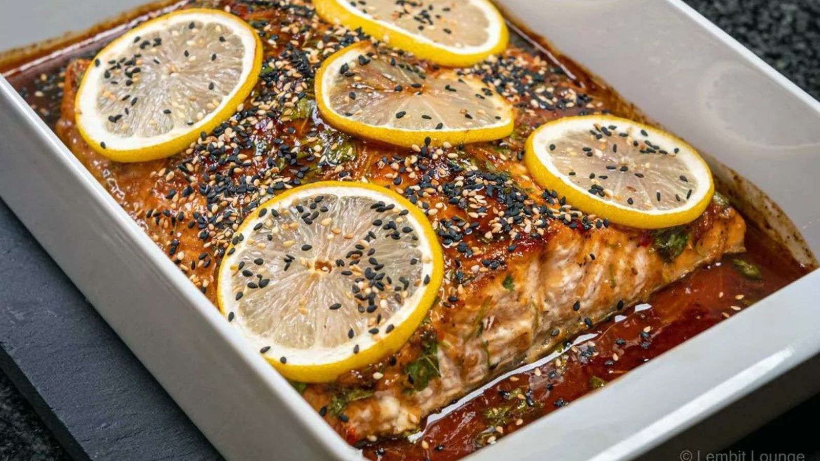 <p>Tasty oven-baked salmon with Asian marinade that takes care of itself in the oven A excellent dinner to cook when time is short. I made this recipe several times and I always enjoy it. And I’m just telling you now: you’re going to love this salmon. Juicy, super tasty and easy-to-cook salmon that you just have to put in the oven. I really like one-pot-dishes. The salmon is brushed with a good spicy marinade with Asian flavors of garlic, ginger. lime, coriander and a hint of sweetness from sweet chili.</p><p><strong>Recipe: <a href="https://www.lembitloungecuisine.com/2022/01/17/baked-salmon-with-asian-marinade/">baked salmon with asian marinade</a></strong></p>
