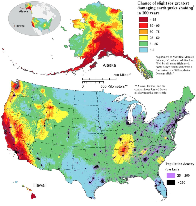 Where are damaging earthquakes more likely to happen? New maps explains