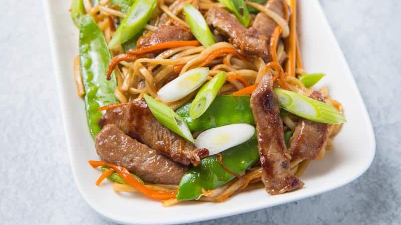 <p>Beef chow mein is the perfect quick meal that you can prepare in no time after a busy day. It is a handy dish for using whatever vegetables you happen to have leftover in the fridge.</p><p><strong>Recipe: <a href="https://www.greedygourmet.com/recipes-by-course/main-course/beef-chow-mein/">beef chow mein</a></strong></p>