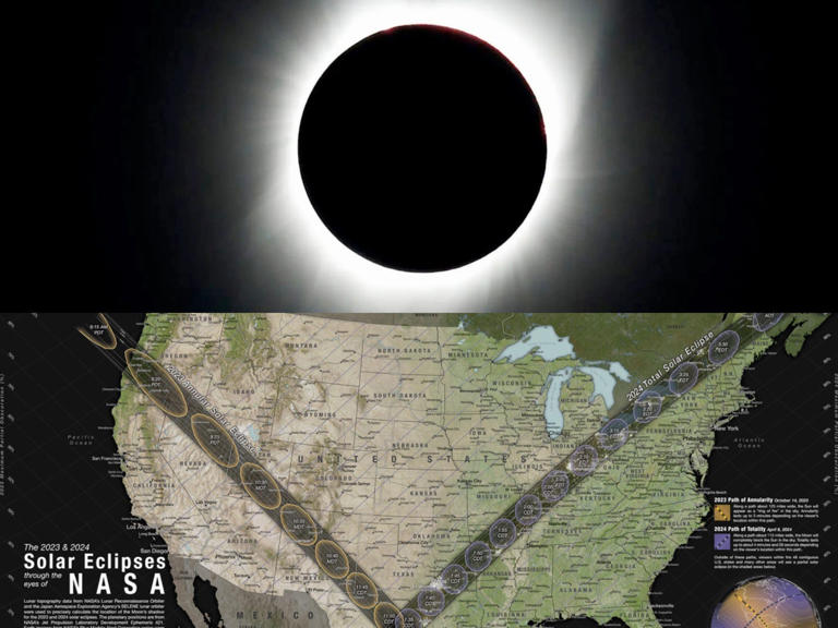 NASA says the solar eclipse cutting from Texas to Maine in April 2024