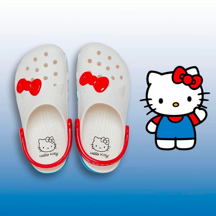 Hello Kitty Inspired Crocs Feature Platform Clogs, Bow Jibbitz For ...