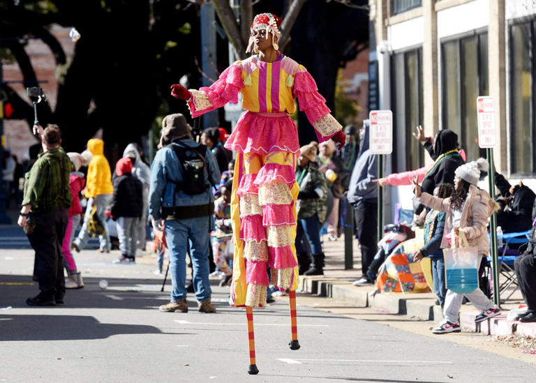 The Krewe of Harambee Mardi Gras parade