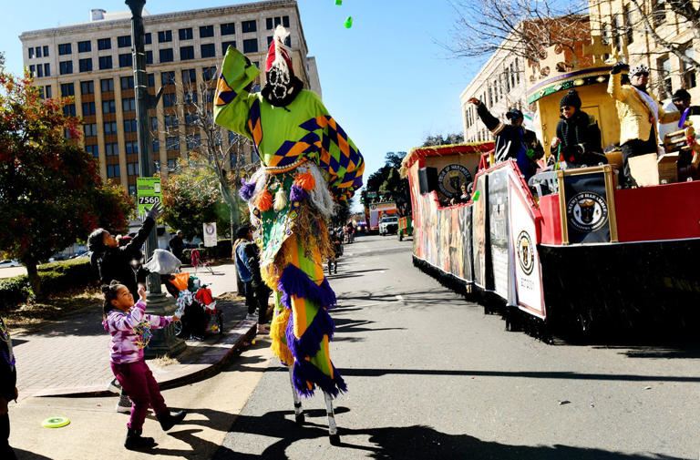 The Krewe of Harambee Mardi Gras parade