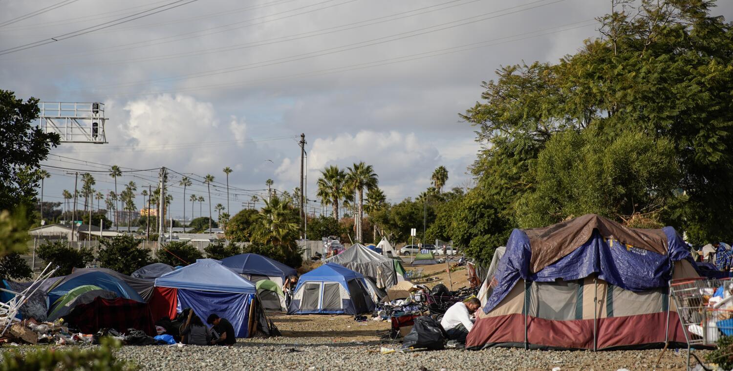when chula vista closed a park after it became a tent city, the homeless moved to a nearby street. now, it's struggling to clear that area.