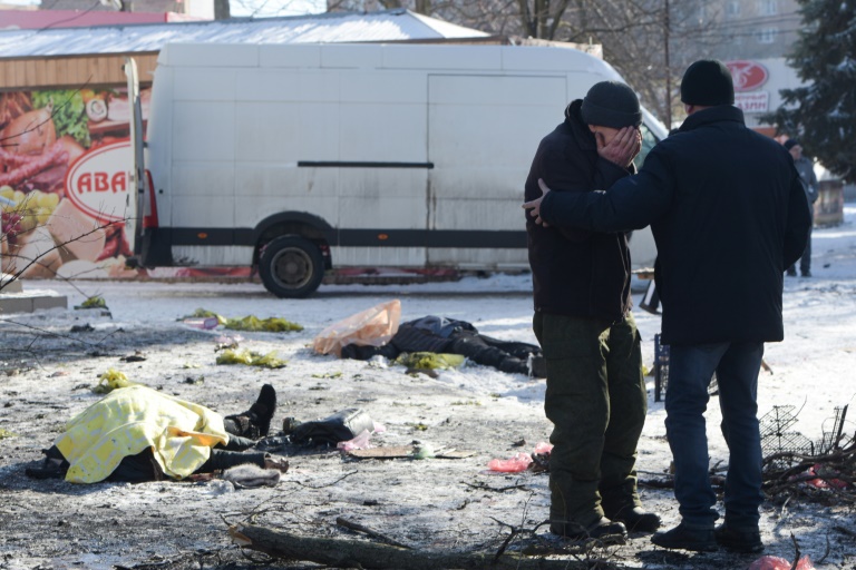 strike on busy market kills 25 in russian-held donetsk