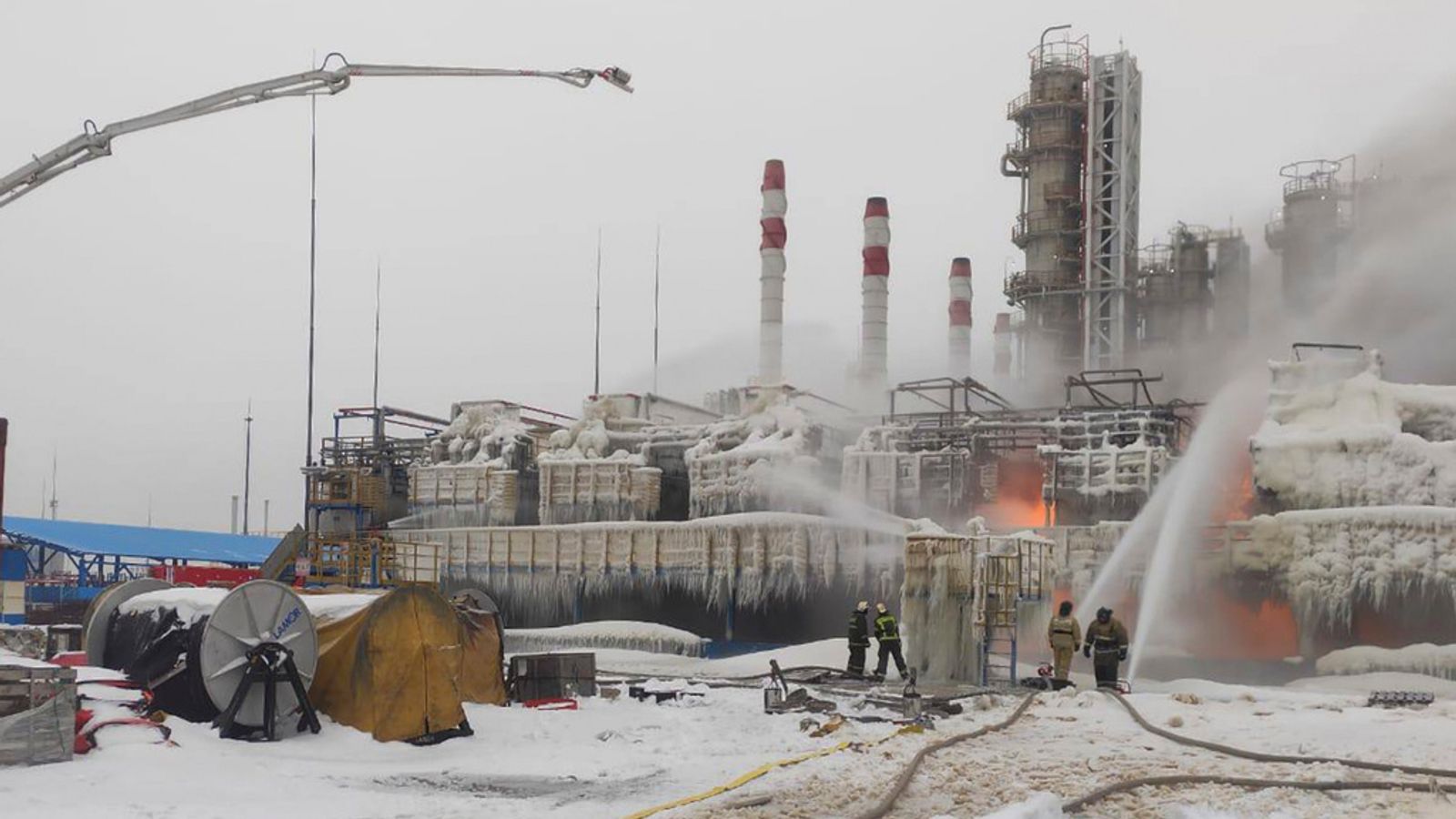 explosions at chemical storage facility in russia